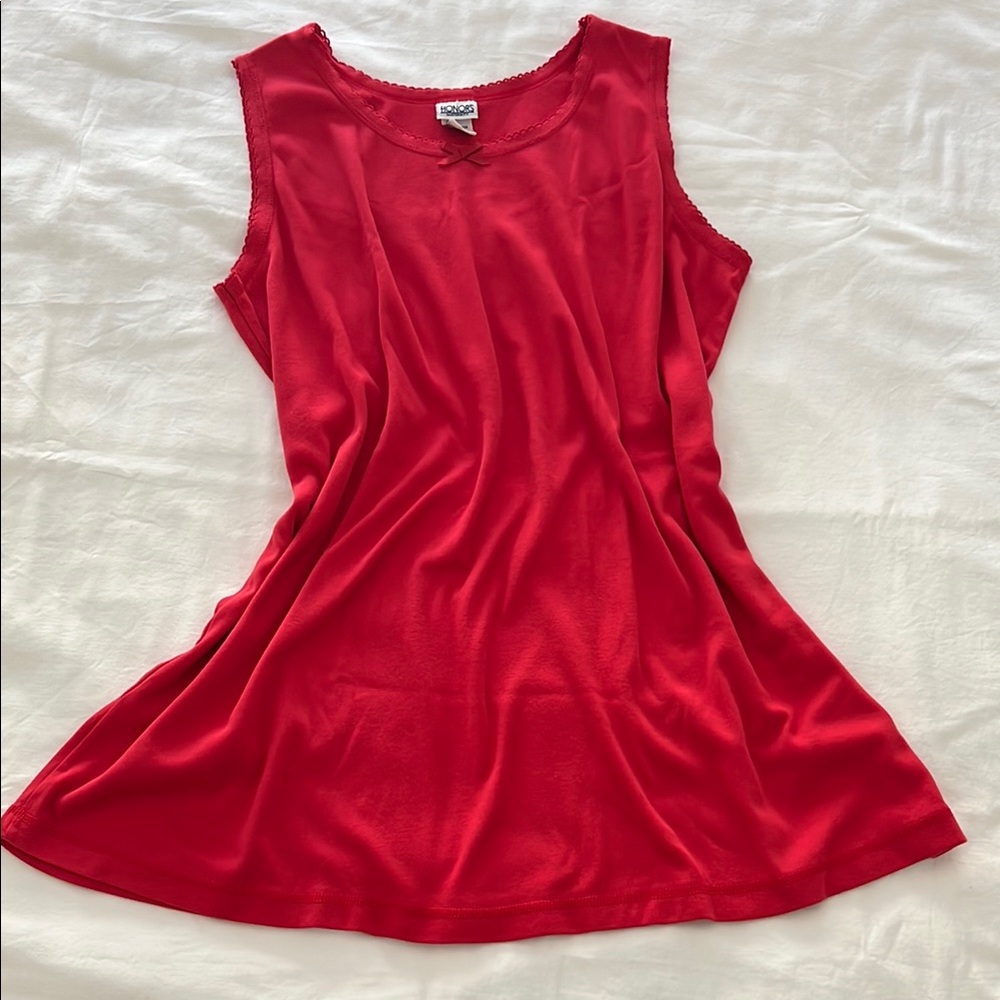 Red Sleeveless A-Line Mini Dress/ Maternity Top